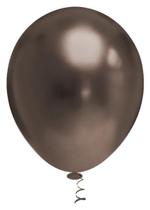 Bexiga Balões Metalizado Platino Nº 5 Ouro Velho - 25 Unid