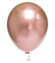 Bexiga Balões Metalizado Platino Nº 5 Rose Gold - 25 Unid - Pic Pic
