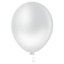 Bexiga Balões Metalizado Redondo Nº 9 Branco Pérola 50 Unid Bexiga Balões Metalizado Redondo Nº 9 Branco Pérola 50 Unid