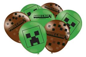 Bexiga Balões Minecraft No9 C/25 Unid. - Festcolor Colorido Bexiga Balões Minecraft No9 C/25 Unid. - Festcolor Colorido