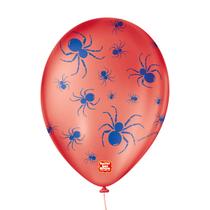 Bexiga Balões São Roque Homem Aranha Vermelho e Azul 25 Unid