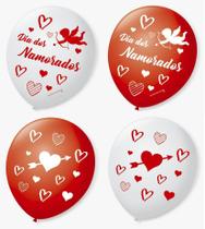 Bexiga Balões Tema Nº 9 Dia dos Namorados Sortido - 25 Unid