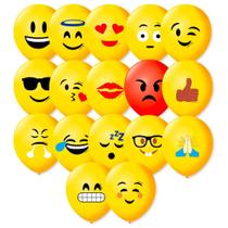 Bexiga Balões Tema Nº 9 Emoticons Sortido - 25 Unid
