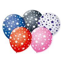 Bexiga Balões Tema Nº 9 Estrelas Sortido - 25 Unid