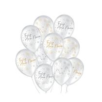 Bexiga Balões Tema Nº 9 Feliz Ano Novo Cintilante - 25 Unid