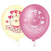 Bexiga Fantasia Pet Lovers Cat 10" Sortida Pic Pic 25 Unidades