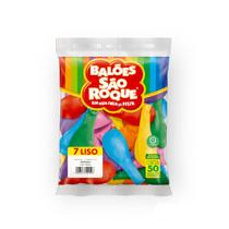 Bexiga liso cores sortido 7 polegadas - sao roque Bexiga liso cores sortido 7 polegadas - sao roque