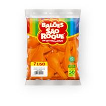 Bexiga liso laranja mandarim 7 polegadas - sao roque