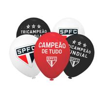 Bexigas Balões Tema Nº 8 São Paulo Tricolor SPFC - 20 unid Bexigas Balões Tema Nº 8 São Paulo Tricolor SPFC - 20 unid