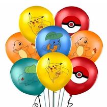 Bexigas Pokemón Balões Festa Pikachu Charmander Bulbasaur Squirtle Pokébola