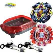 Beyblade 2 lançadores 2 beys 1 arena - Tornado Gyro Combat