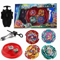 Beyblade 4 em 1 Arena 2 lançadores - Top Gyro - Toy King