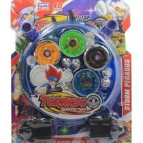 Beyblade 4 Peão Tornado Wild Top Compatível 5d Arena present Beyblade 4 Peão Tornado Wild Top Compatível 5d Arena present