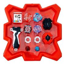 Beyblade Arena Gyro 2 Bey Blade 2 Lançador 4 Troca Crianças - Tornado Gyro