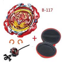 Beyblade Burst B48 - Lançador Turbo com Luzes + 5 Peças - Lâmina Giratória de Metal (B117)