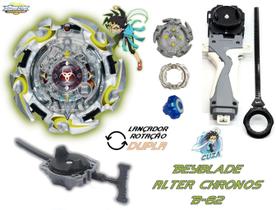 Beyblade Burst C/ 2 Lançador Grip Alter Chronos Beyblader Kuza