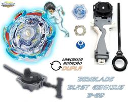 Beyblade Burst C/ 2 Lançador Grip Blast Gennius Beyblader Joshua