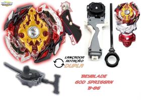 Beyblade Burst C/ 2 Lançador Grip God Spriggan Beyblader Shu