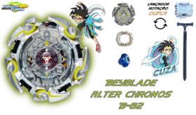 Beyblade Burst C/Lançador Dupla Rotação Alter Chronos Beyblader Kuza Beyblade Burst C/Lançador Dupla Rotação Alter Chronos Beyblader Kuza