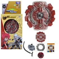 Beyblade Burst Com Lançador Adesivos Plástico e Metal Top
