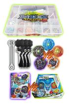 Beyblade Burst Kit Elemento-X + Dual Pack Hasbro c/3 Lançador 3 Grip + Maleta