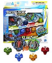 Beyblade Burst Slingshock Kit Mestre Hasbro + 3 Lançadores