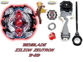 Beyblade Burst Zilion Zeus C/Lançador Grip Beyblader Zac