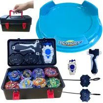 Beyblade Combo Maleta 8 Beys + Arena Rd Azul