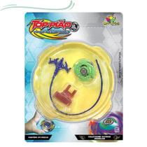 Beyblade Infantil Pião Top com Arena de Batalha Art Brink