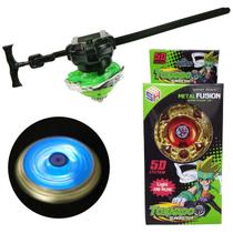 Beyblade Luz Led 5D Pião Tornado Speed Top + Lançador Beyblade Luz Led 5D Pião Tornado Speed Top + Lançador