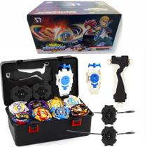 Beyblade Maleta 8 Beys + 3 Lançadores e Pegada Grip Beyblade Maleta 8 Beys + 3 Lançadores e Pegada Grip