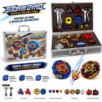 Beyblade Maleta Kit Com 8 Beyblade + Lançador Dupla Rotação Beyblade Maleta Kit Com 8 Beyblade + Lançador Dupla Rotação