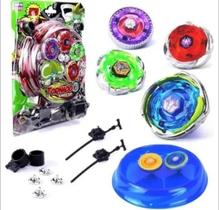 Beyblade Metal Fusion COM 4 Blay Blade + 2 Lançadores + 1 Grip/COM 2Blay Blade/COM 1Blay Blade/WJ23