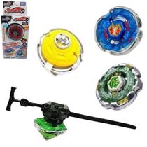 BeyBlade Pião Lançador Com Luz Brinquedo De Metal Giratório