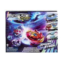 Beyblade Speedstorm Kit De Batalha Alto Impacto 2 Piões e Arena C/ Disco Giratorio Motorizado Hasbro