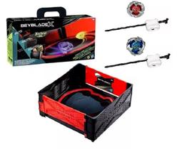 Beyblade X Kit Arena Maleta Portatil Batalha, 2 Piões e 2 lançadores ( Scythe Incendio e Sword Dran ) -Hasbro Beyblade X Kit Arena Maleta Portatil Batalha, 2 Piões e 2 lançadores ( Scythe Incendio e Sword Dran ) -Hasbro