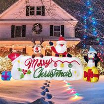 Beyond Your Thoughts Banner inflável de Natal de 305 cm com LED Beyond Your Thoughts Banner inflável de Natal de 305 cm com LED