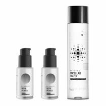 Beyoung Kit com 1 Água Micelar e 2 Primers Faciais Pearl para Efeito Lifting Imediato