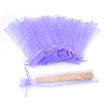 Bezall 50 Sacos de Organza Roxo Claro 26x6cm