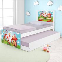 Bi Cama Juvenil Zap com Cabeceira Mundo das Fadinhas Bi Cama Juvenil Zap com Cabeceira Mundo das Fadinhas