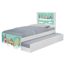 Bi Cama Juvenil Zap com Cabeceira Mundo Viagens
