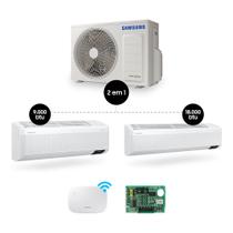 Bi-Split Samsung WindFree 18.000 BTUs (Hi Wall 9.000 & 18.000) Quente/Frio com WiFi Bi-Split Samsung WindFree 18.000 BTUs (Hi Wall 9.000 & 18.000) Quente/Frio com WiFi