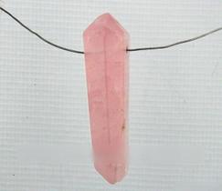 Bi Terminado Quarto Rosa Lapidado Furado Para Pingente Bi Terminado Quarto Rosa Lapidado Furado Para Pingente