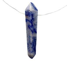 Bi Terminado Quartzo Azul Lapidado Para Pingente Furo Vazado Bi Terminado Quartzo Azul Lapidado Para Pingente Furo Vazado