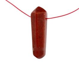 Bi Terminado Quartzo Vermelho p Pingente Furo Vazado Bi Terminado Quartzo Vermelho p Pingente Furo Vazado