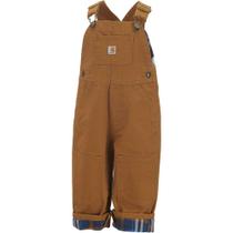 Bib Overall Carhartt Little Boys, lona lavada, flanela 2T Bib Overall Carhartt Little Boys, lona lavada, flanela 2T