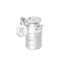 Bibelô Decorativo Latão de Leite com Revestimento Prateado