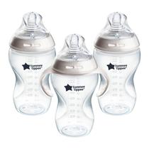 Biberão Tommee Tippee Cereal P/ Bebé, Bico Y, Fácil Fixação, 311ml, 3 unid, Transparente