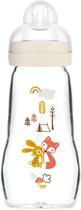 Biberón de vidrio MAM Feel Good 260 ml flujo medio Biberón de vidrio MAM Feel Good 260 ml flujo medio