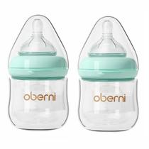 Biberón de Vidrio Oberni Anticólicos para Bebé 120 ml con Tetina Flujo Lento en Forma de Pecho Biberón de Vidrio Oberni Anticólicos para Bebé 120 ml con Tetina Flujo Lento en Forma de Pecho